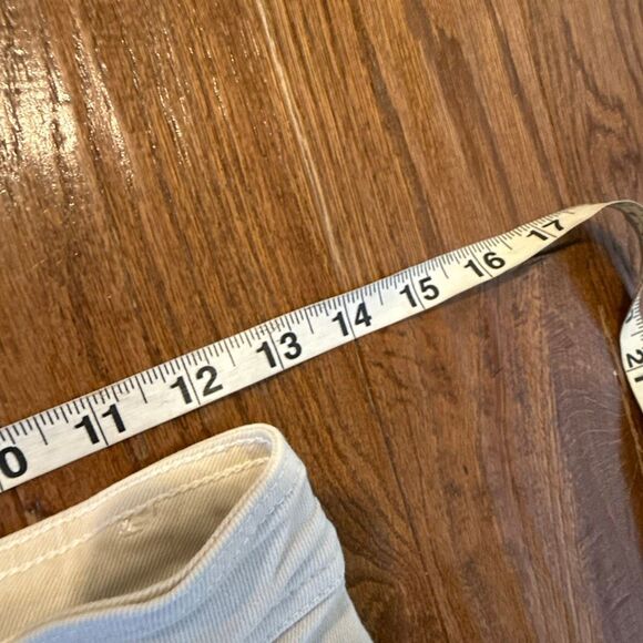 Zara Marine high rise wide leg cream jeans raw hem size 4 - Picture 7 of 11